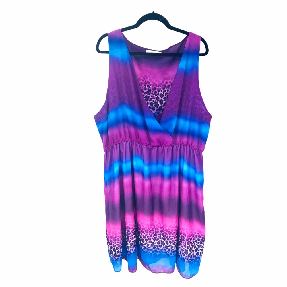Rosegal Chiffon Colorful Animal Print Tank Dress